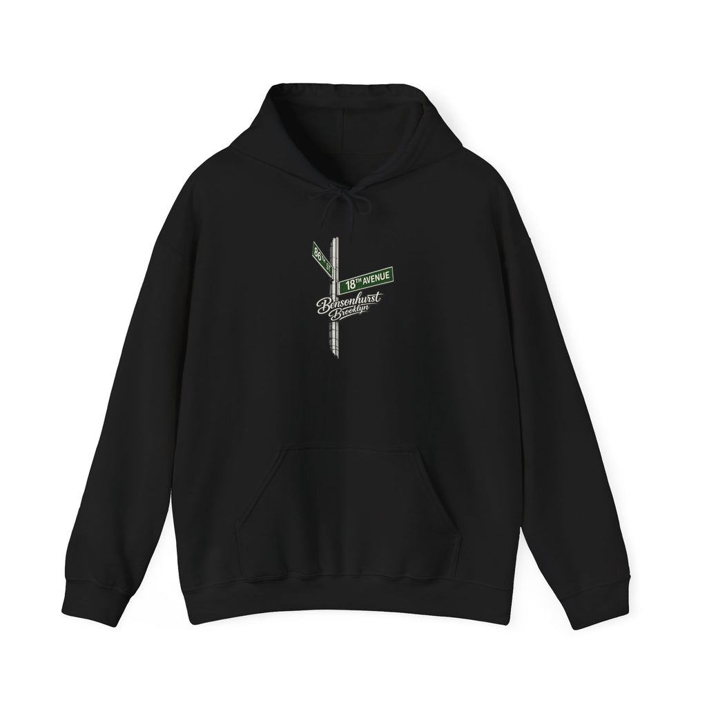 Bensonhurst Brooklyn Hoodie — Italian Flag Script Pullover