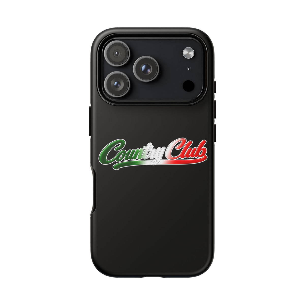 Country Club Black Phone Case, Tough Cases for iPhone, Gift for Italians, Stylish Phone Cover, Unique Phone Accessory