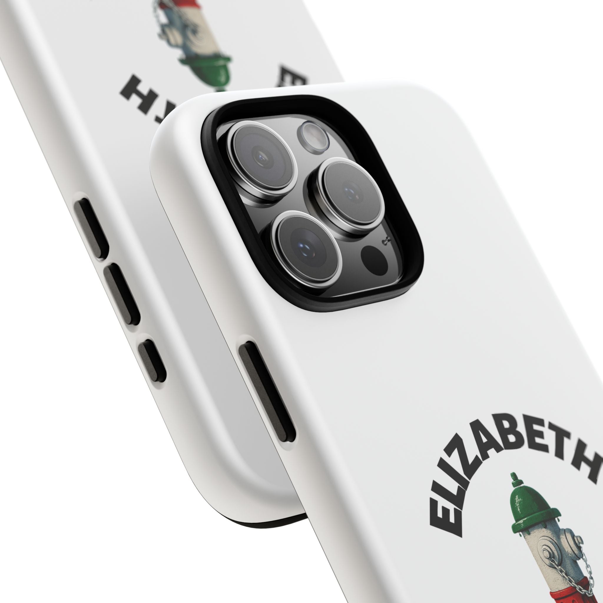 Elizabeth New Jersey White Phone Case, Urban Style Phone Cover, Tough Smartphone Case, Gift for Italian Heritage, Fun Streetwear Accessories