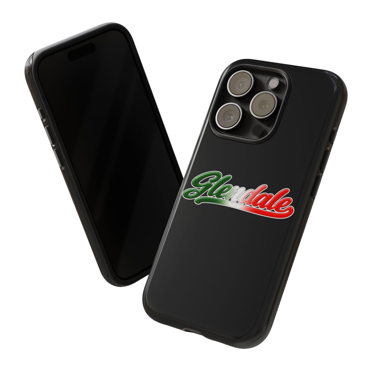 Glendale Black Phone Case, Tough Cases for iPhone, Gift for Italians, Stylish Phone Cover, Unique Phone Accessory