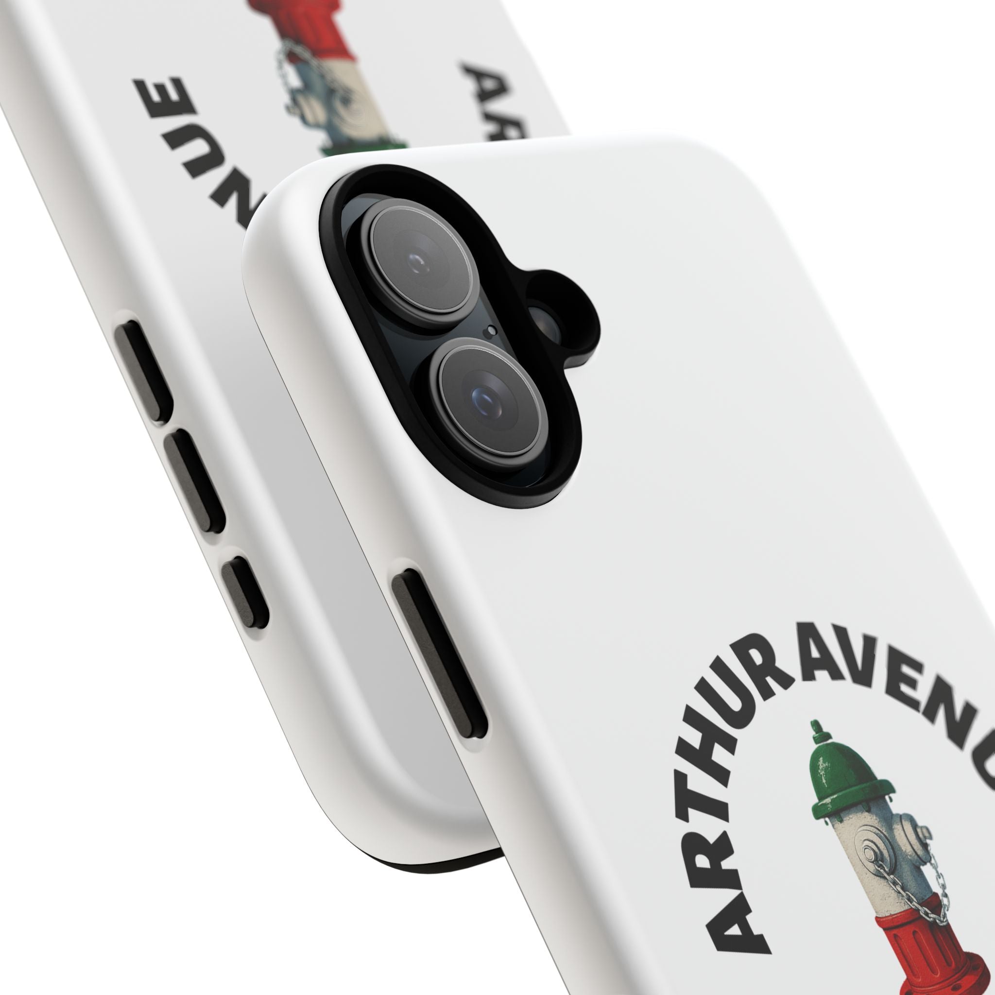 Arthur Avenue Italian White Phone Case, Urban Style Phone Cover, Tough Smartphone Case, Gift for Italian Heritage, Fun Streetwear Accessories