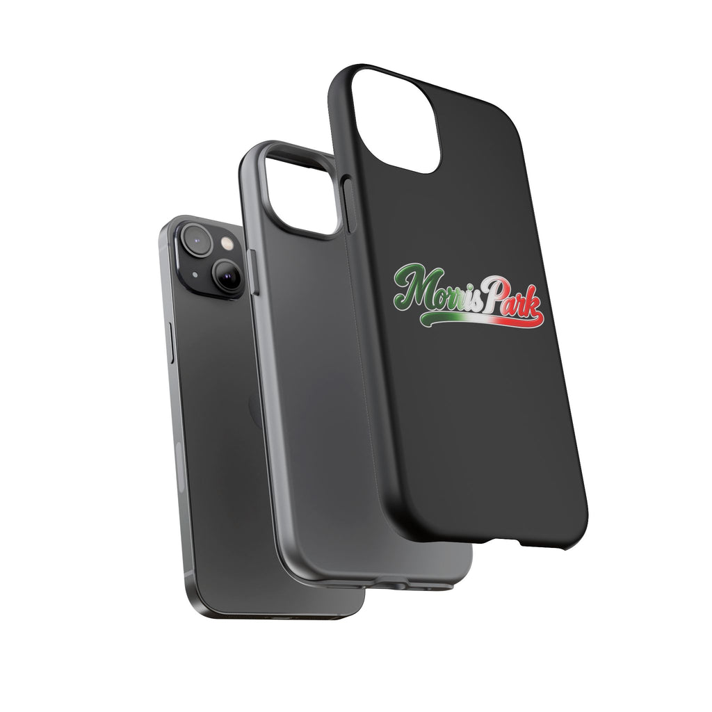 Morris Park Black Phone Case, Tough Cases for iPhone, Gift for Italians, Stylish Phone Cover, Unique Phone Accessory
