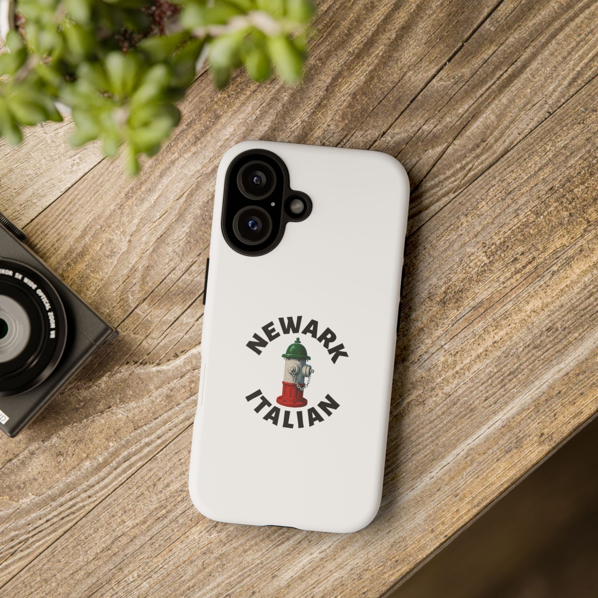 Newark Italian White Phone Case, Urban Style Phone Cover, Tough Smartphone Case, Gift for Italian Heritage, Fun Streetwear Accessories
