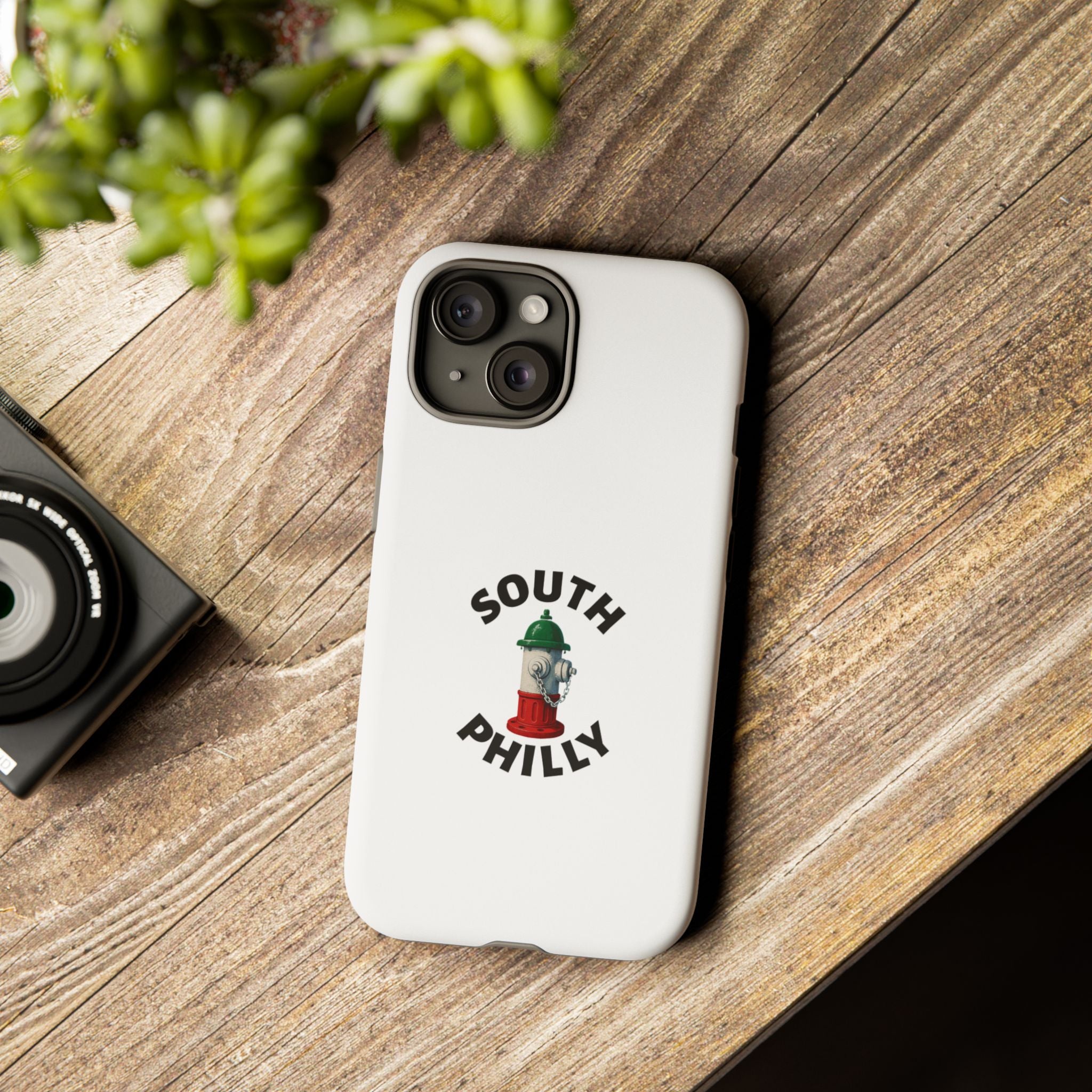 South Philly White Phone Case, Urban Style Phone Cover, Tough Smartphone Case, Gift for Italian Heritage, Fun Streetwear Accessories