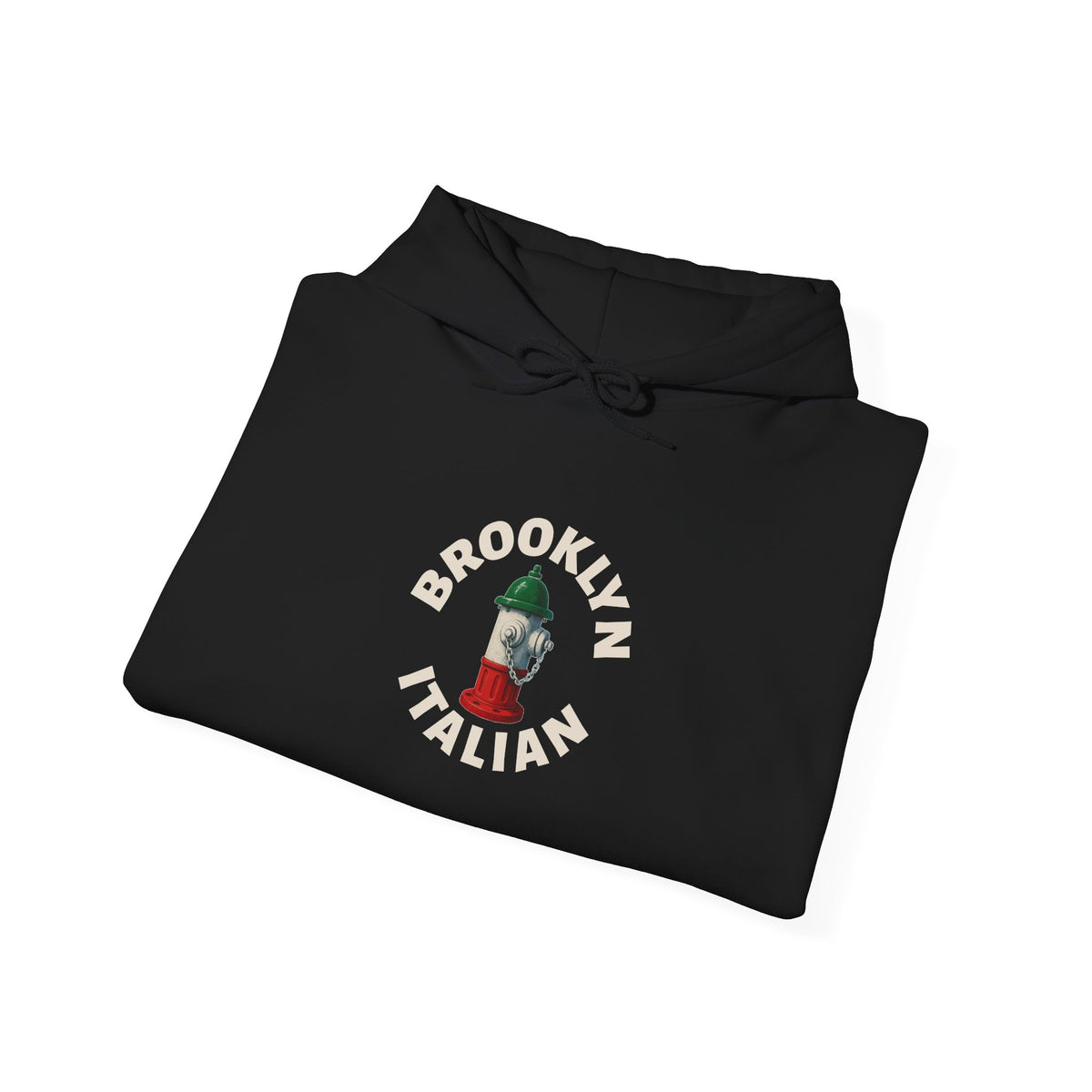 Brooklyn Italian Hoodie — Italian Flag Script Pullover