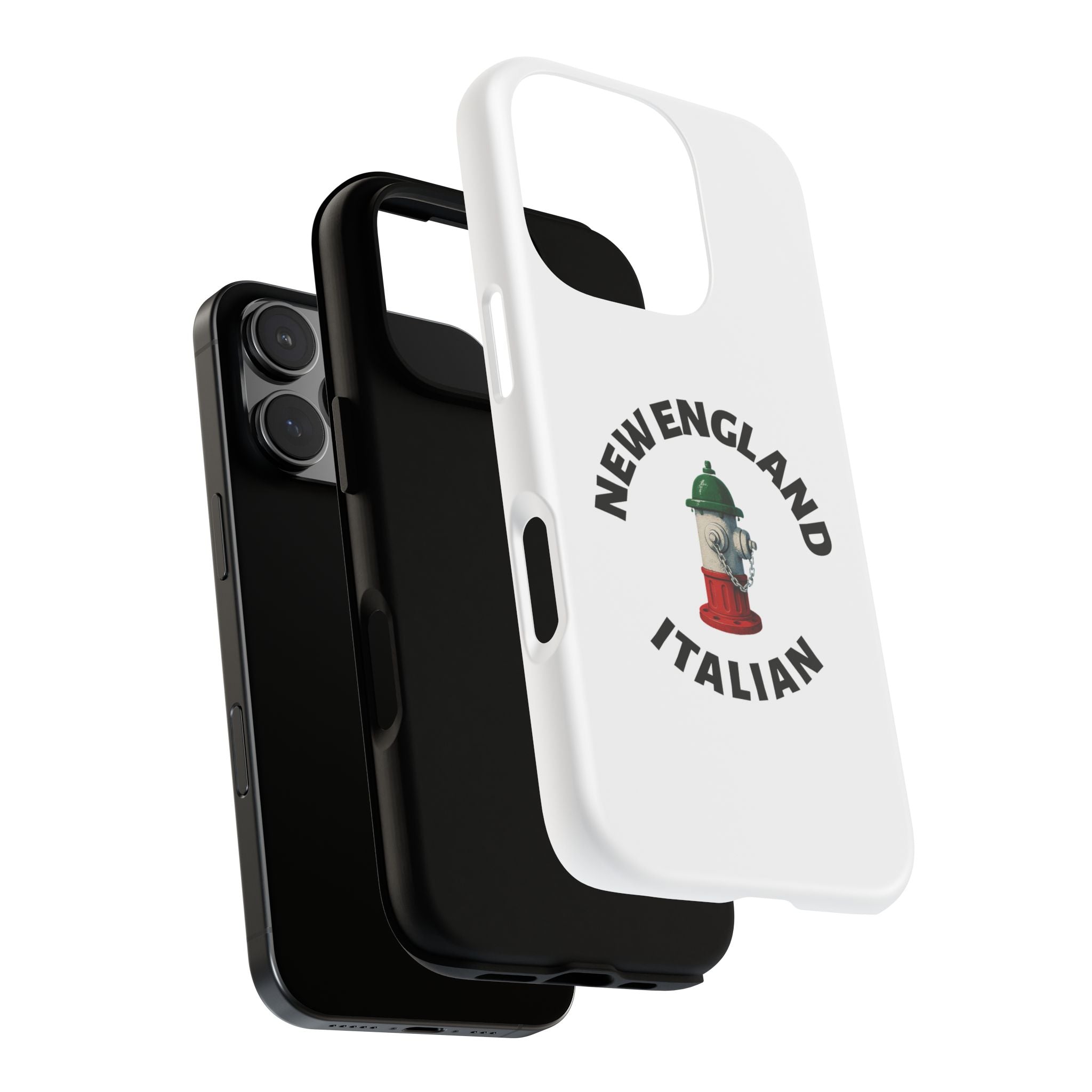 New England Italian White Phone Case, Urban Style Phone Cover, Tough Smartphone Case, Gift for Italian Heritage, Fun Streetwear Accessories