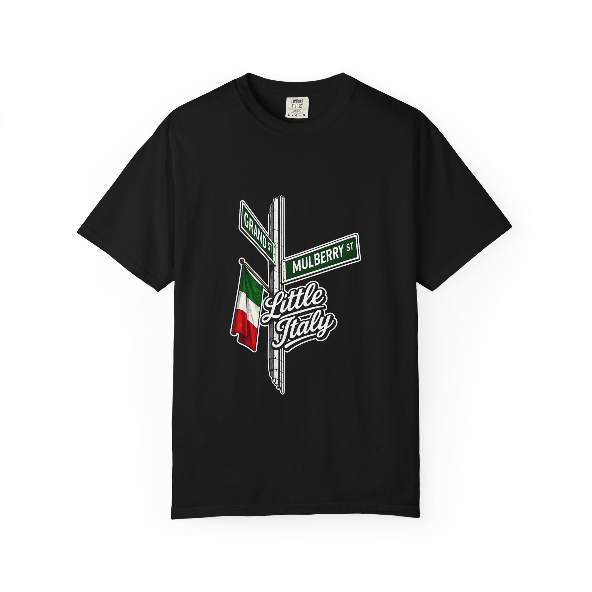 Little Italy with Italian Flag Tee | Street Style, Unisex Fashion, Comfortable Casual Wear
