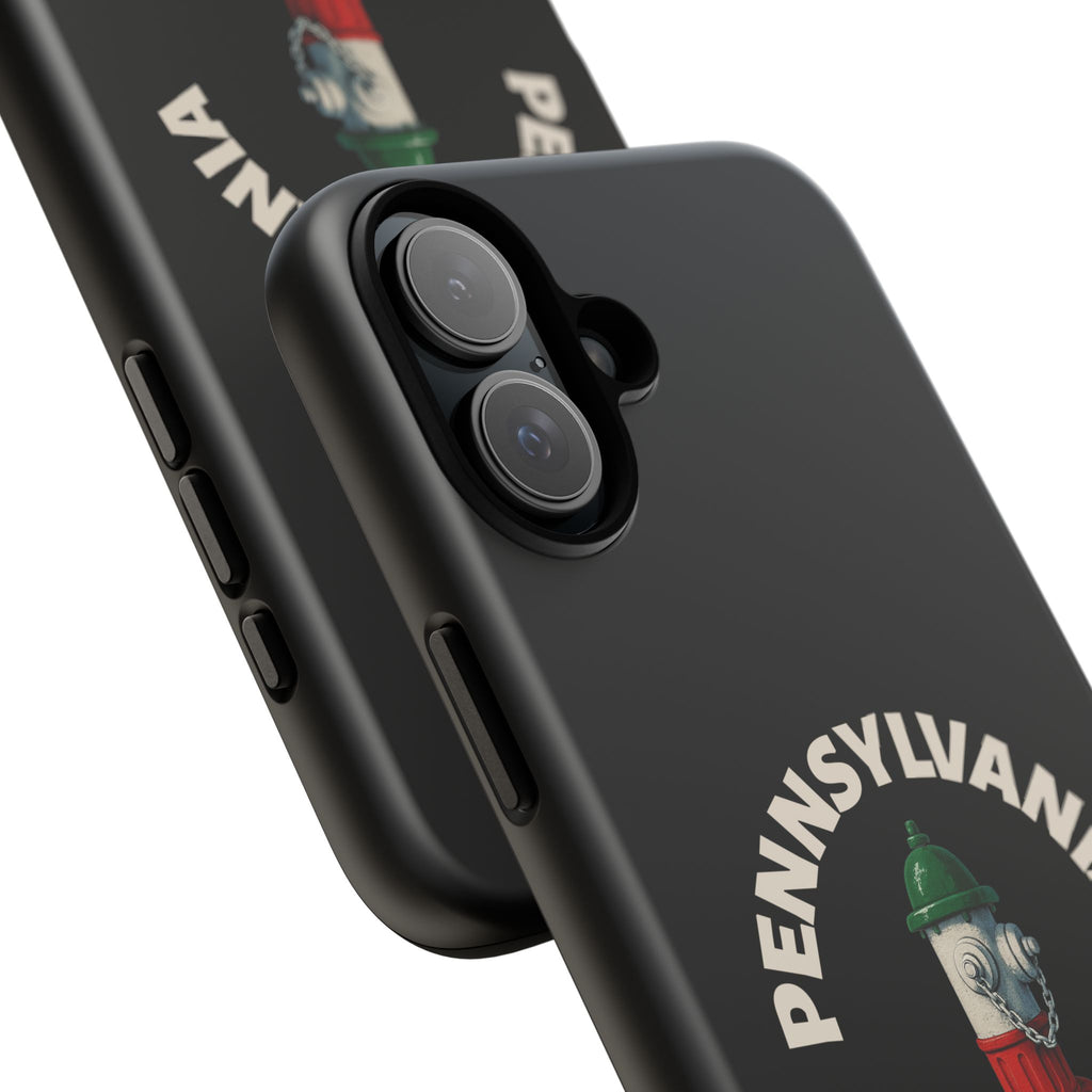 Pennsylvania Italian Black Phone Case, Tough Cases for iPhone, Gift for Italians, Stylish Phone Cover, Unique Phone Accessory