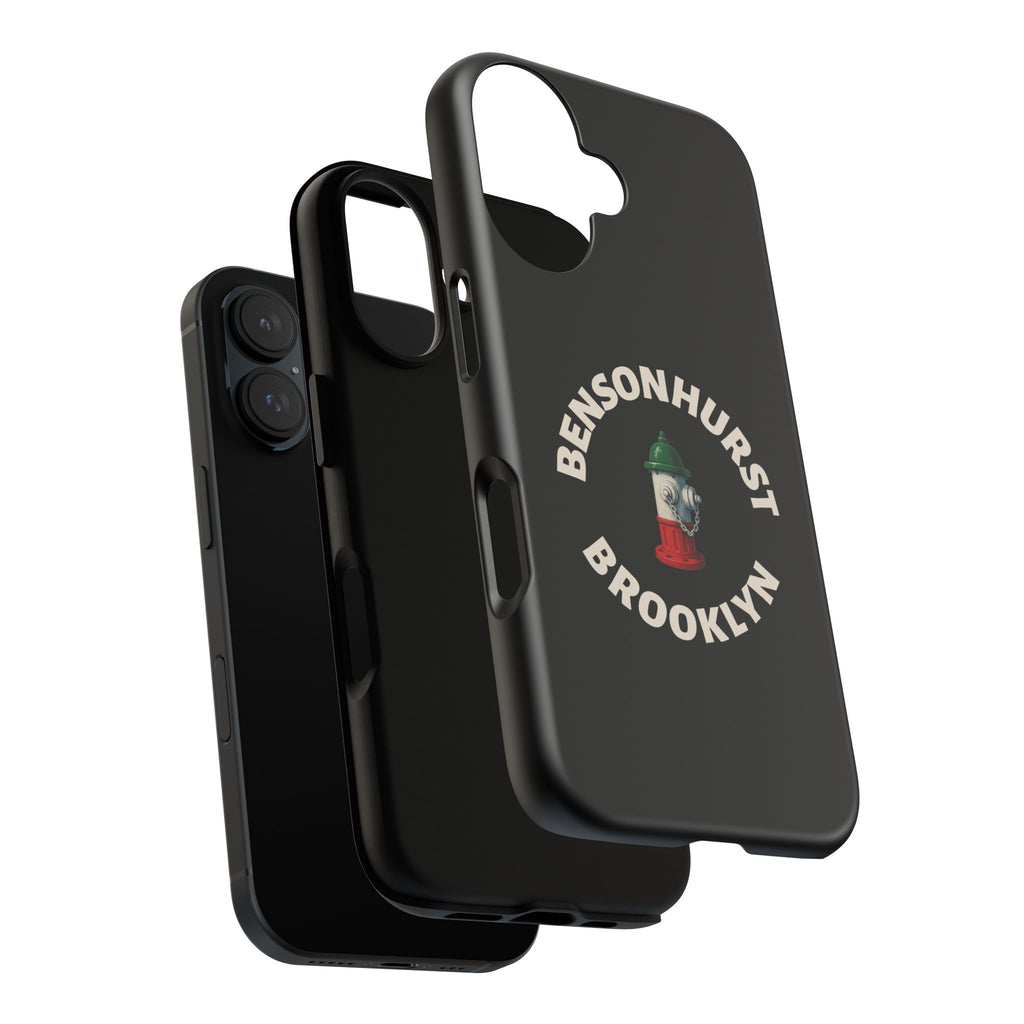 Bensonhurst Brooklyn Black Phone Case, Tough Cases for iPhone, Gift for Italians, Stylish Phone Cover, Unique Phone Accessory