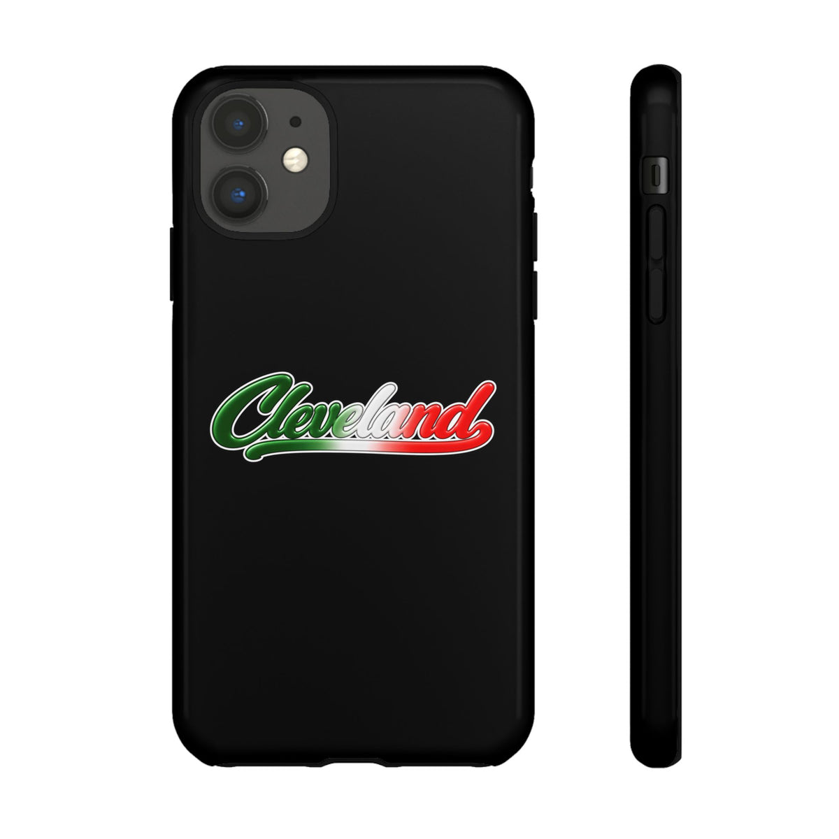 Cleveland Black Phone Case, Tough Cases for iPhone, Gift for Italians, Stylish Phone Cover, Unique Phone Accessory