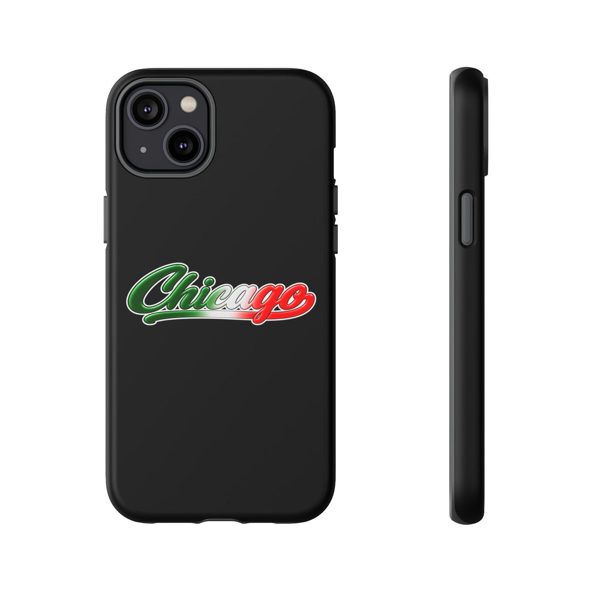 Chicago Black Phone Case, Tough Cases for iPhone, Gift for Italians, Stylish Phone Cover, Unique Phone Accessory