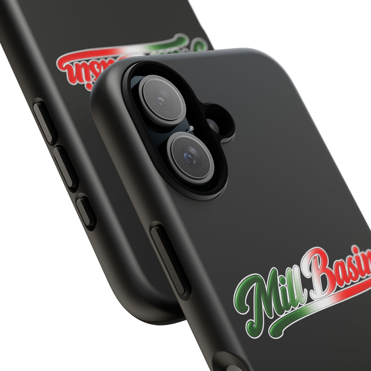 Mill Basin Black Phone Case, Tough Cases for iPhone, Gift for Italians, Stylish Phone Cover, Unique Phone Accessory