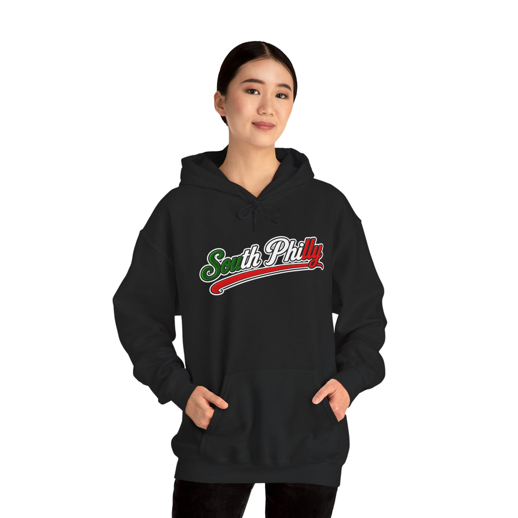 South Philly Hoodie — Italian Flag Script Pullover