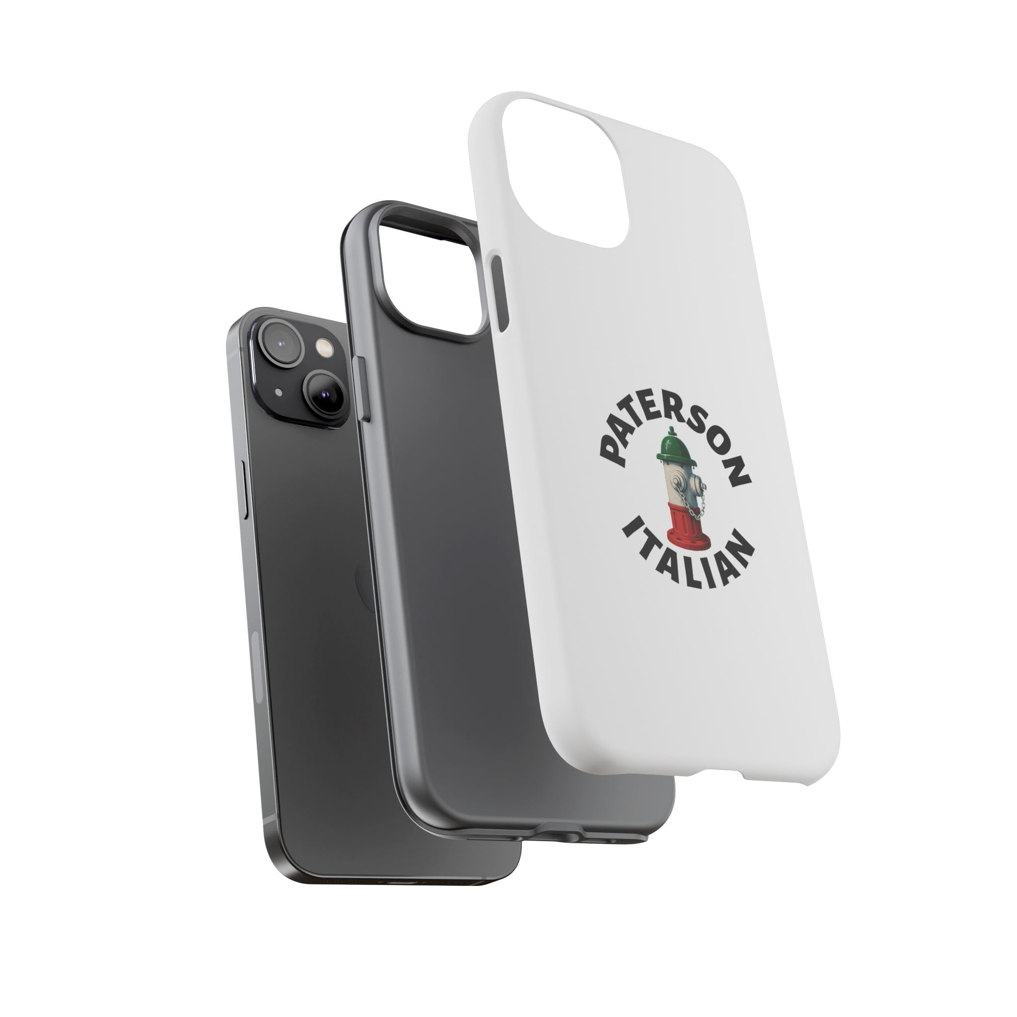 Paterson Italian White Phone Case, Urban Style Phone Cover, Tough Smartphone Case, Gift for Italian Heritage, Fun Streetwear Accessories