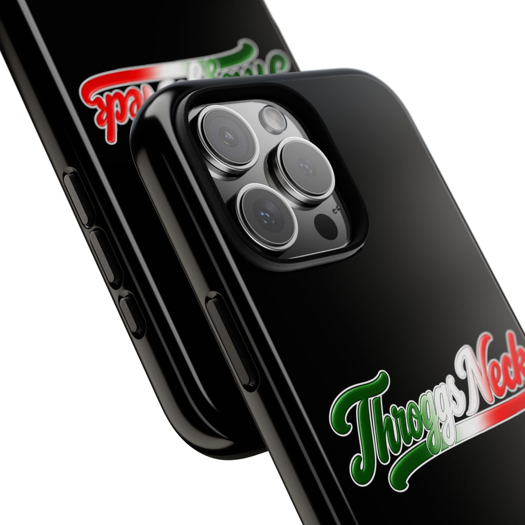 Throggs Neck Black Phone Case, Tough Cases for iPhone, Gift for Italians, Stylish Phone Cover, Unique Phone Accessory