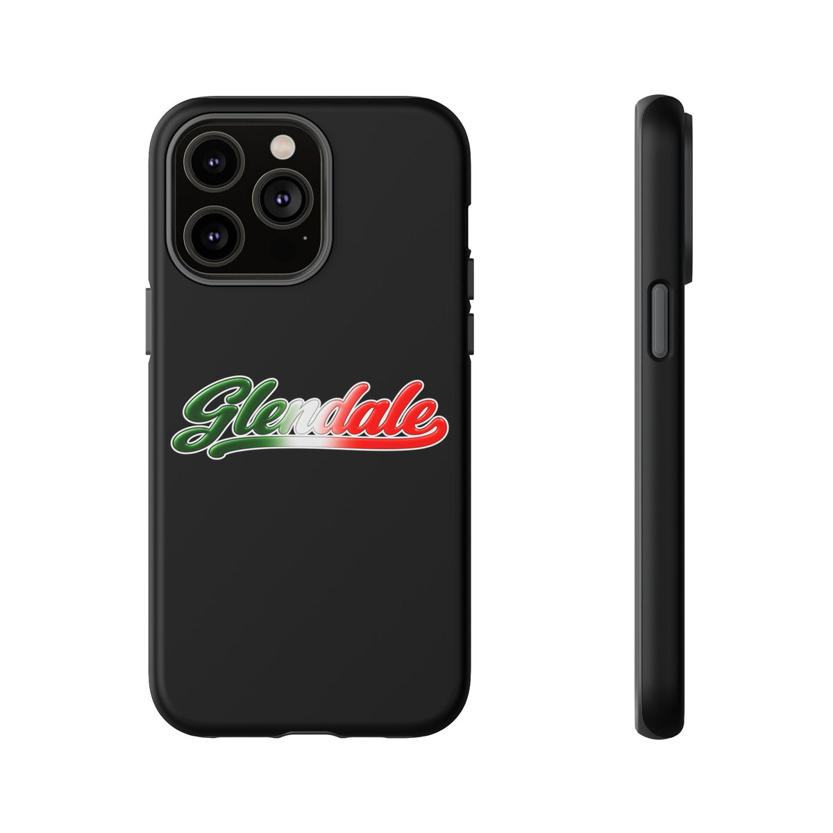 Glendale Black Phone Case, Tough Cases for iPhone, Gift for Italians, Stylish Phone Cover, Unique Phone Accessory