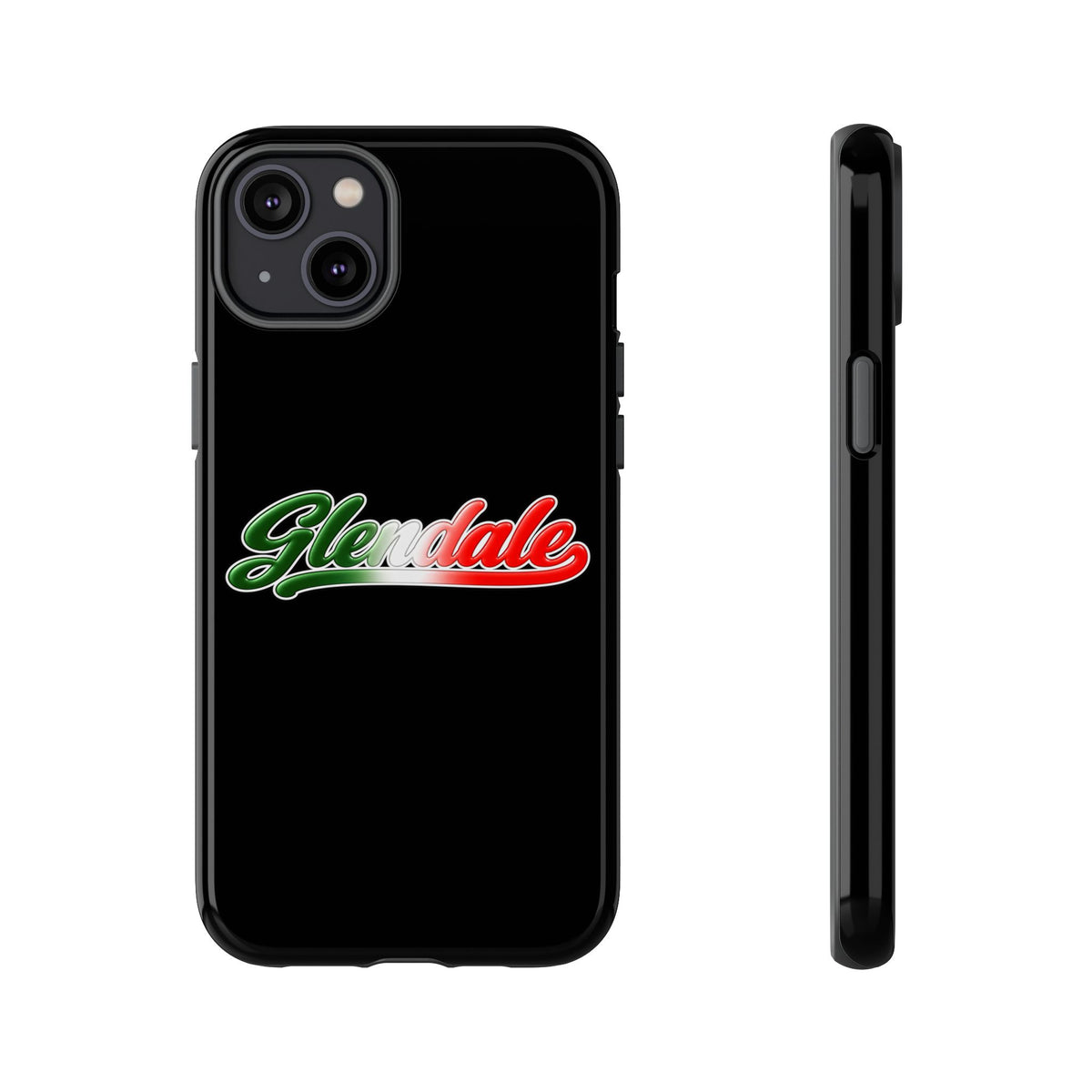 Glendale Black Phone Case, Tough Cases for iPhone, Gift for Italians, Stylish Phone Cover, Unique Phone Accessory