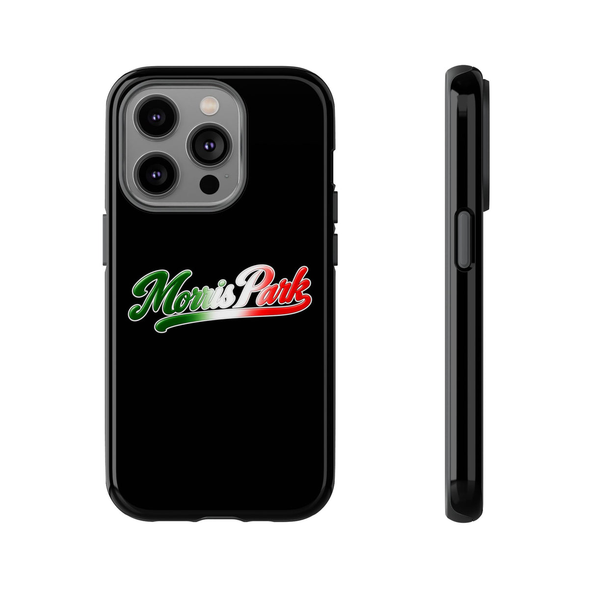 Morris Park Black Phone Case, Tough Cases for iPhone, Gift for Italians, Stylish Phone Cover, Unique Phone Accessory