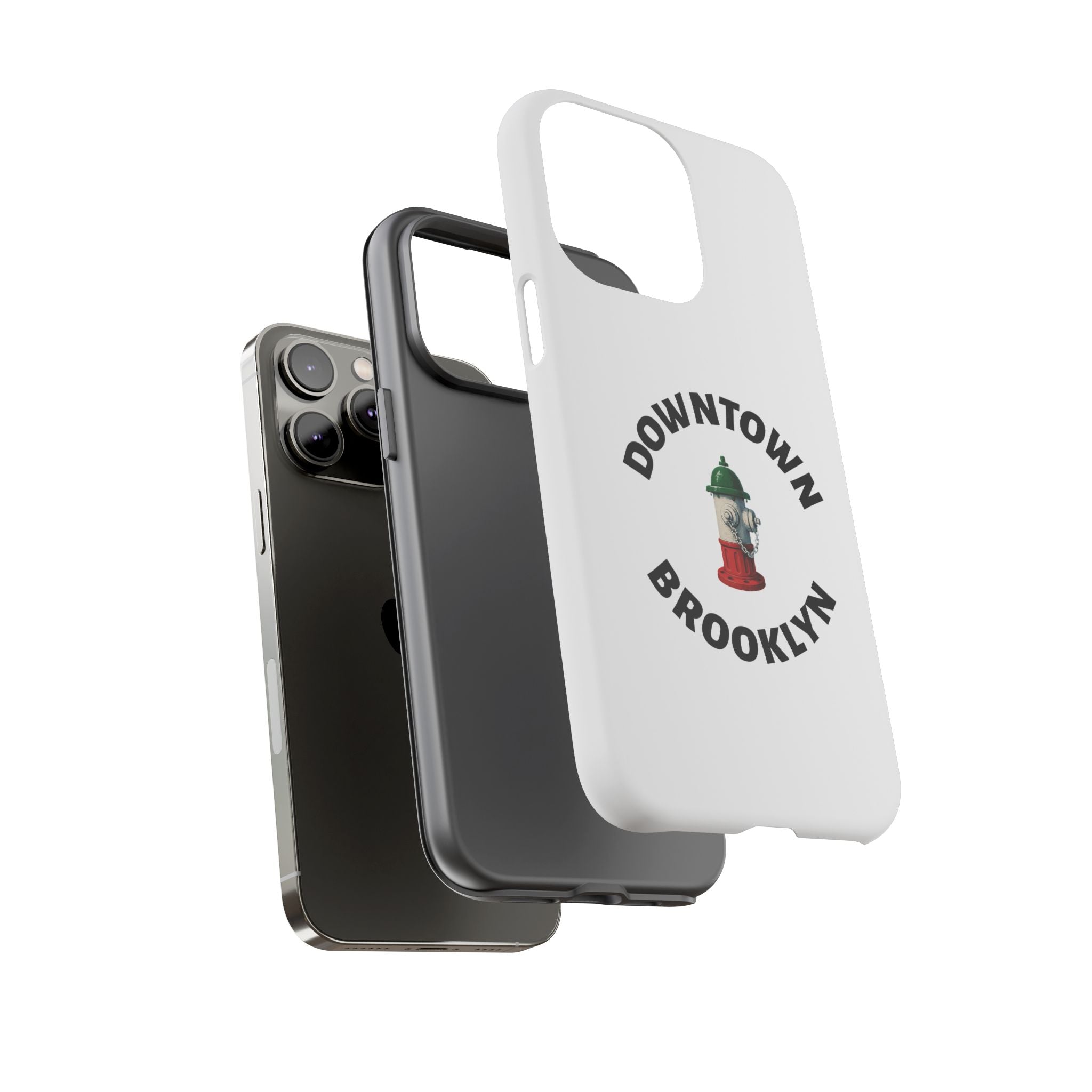 Downtown Brooklyn White Phone Case, Urban Style Phone Cover, Tough Smartphone Case, Gift for Italian Heritage, Fun Streetwear Accessories