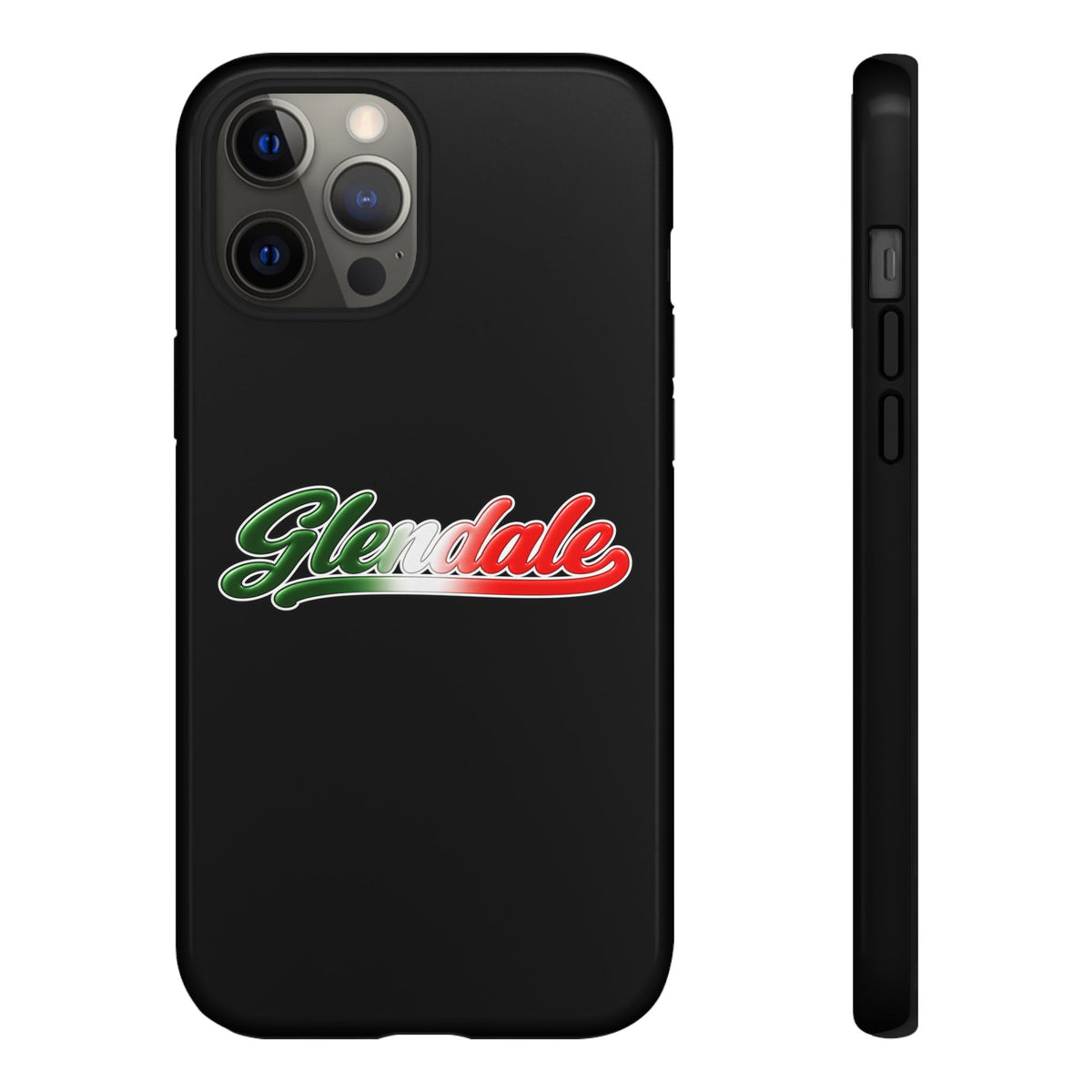 Glendale Black Phone Case, Tough Cases for iPhone, Gift for Italians, Stylish Phone Cover, Unique Phone Accessory