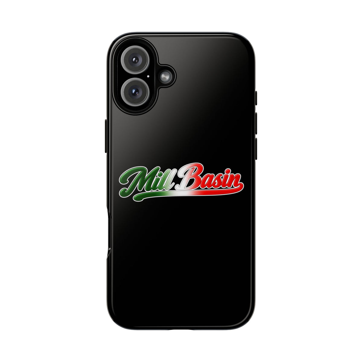 Mill Basin Black Phone Case, Tough Cases for iPhone, Gift for Italians, Stylish Phone Cover, Unique Phone Accessory