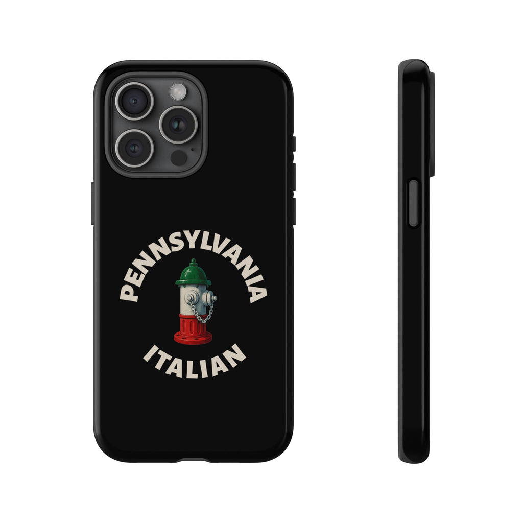 Pennsylvania Italian Black Phone Case, Tough Cases for iPhone, Gift for Italians, Stylish Phone Cover, Unique Phone Accessory