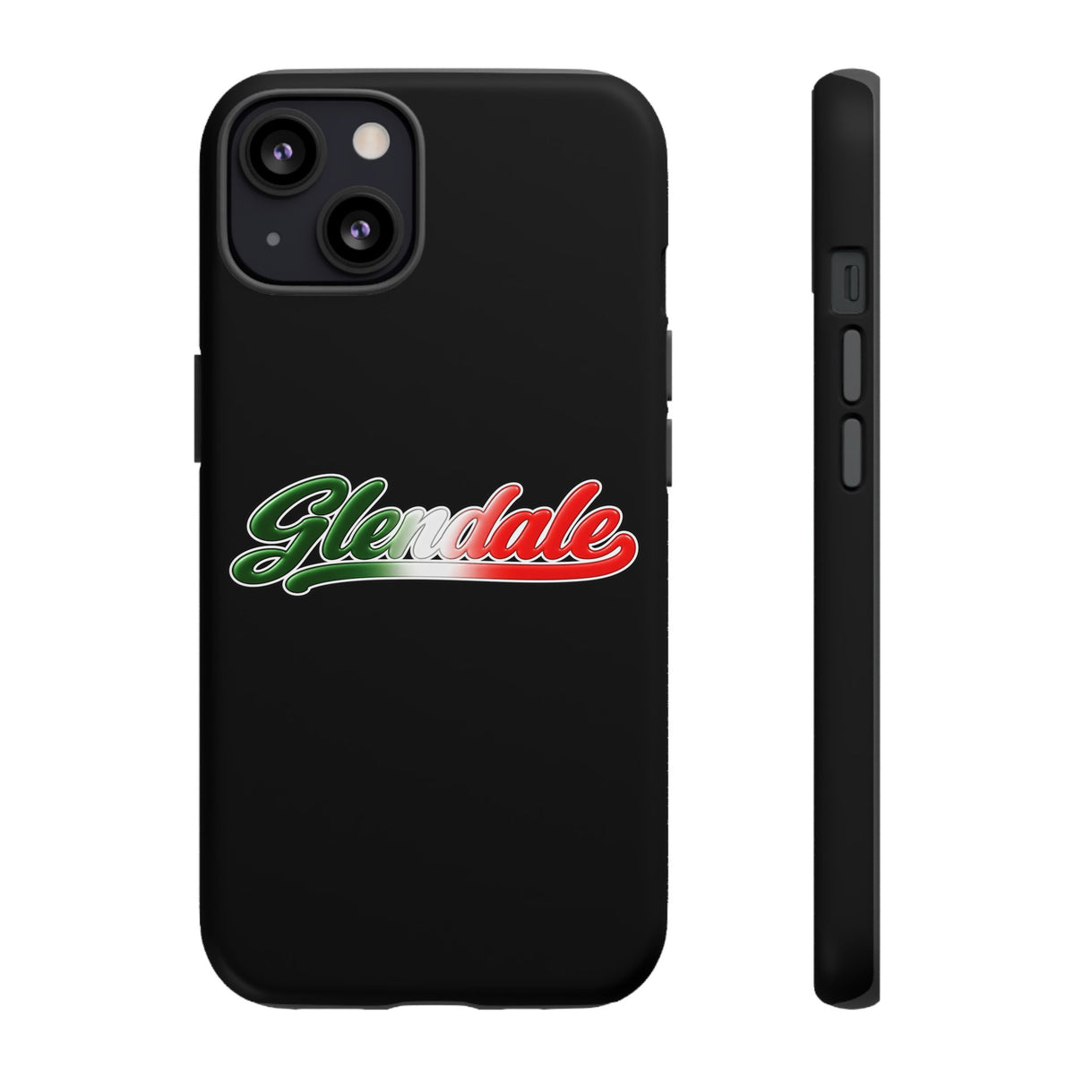 Glendale Black Phone Case, Tough Cases for iPhone, Gift for Italians, Stylish Phone Cover, Unique Phone Accessory
