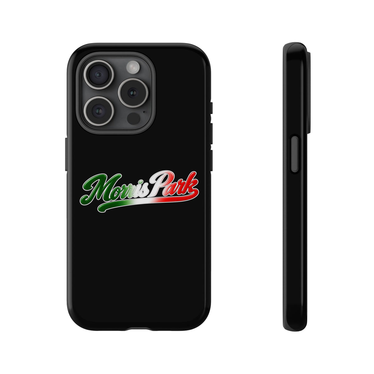 Morris Park Black Phone Case, Tough Cases for iPhone, Gift for Italians, Stylish Phone Cover, Unique Phone Accessory