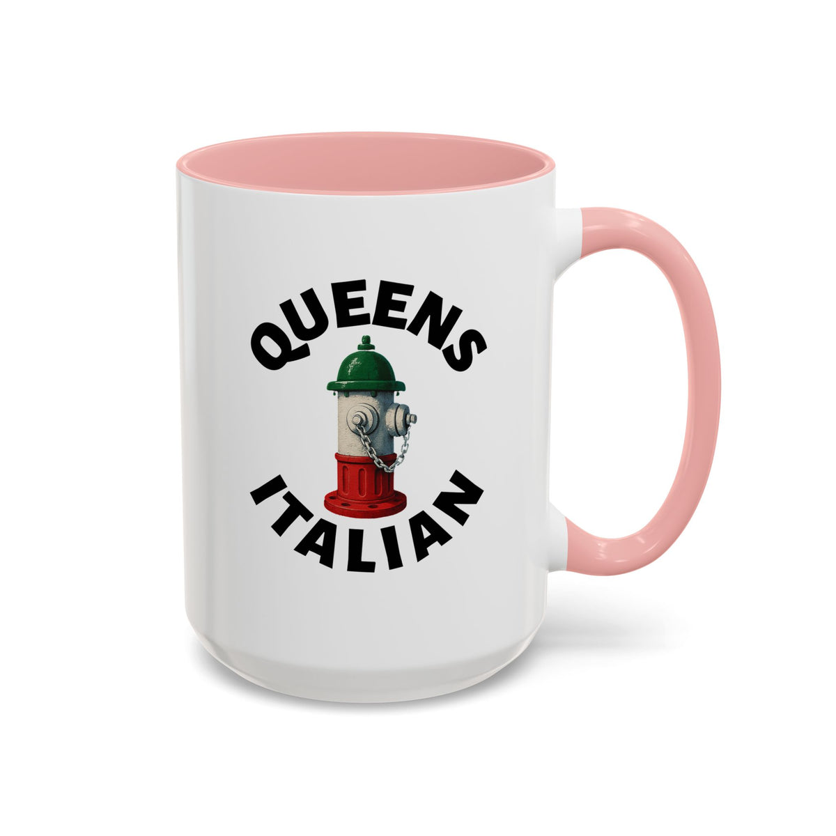 Queens Coffee Mug with Fire Hydrant Design, Unique Gift for Italians, Fun Kitchen Decor