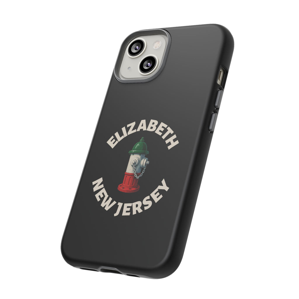 Elizabeth New Jersey Black Phone Case, Tough Cases for iPhone, Gift for Italians, Stylish Phone Cover, Unique Phone Accessory