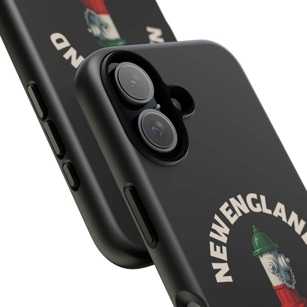 New England Italian Black Phone Case, Tough Cases for iPhone, Gift for Italians, Stylish Phone Cover, Unique Phone Accessory
