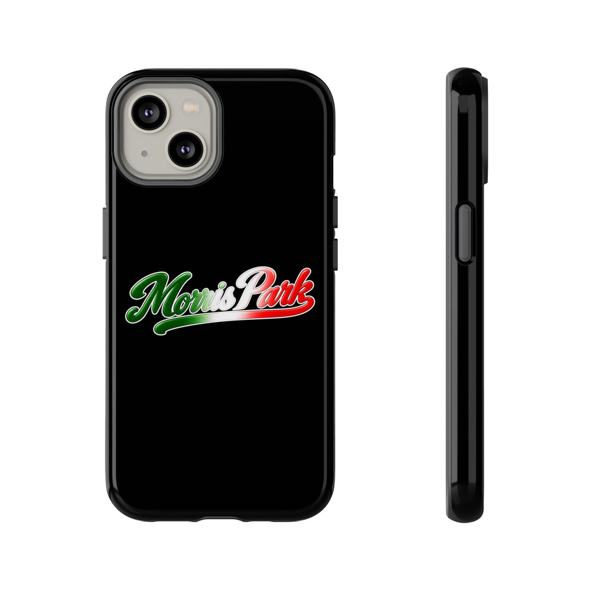 Morris Park Black Phone Case, Tough Cases for iPhone, Gift for Italians, Stylish Phone Cover, Unique Phone Accessory