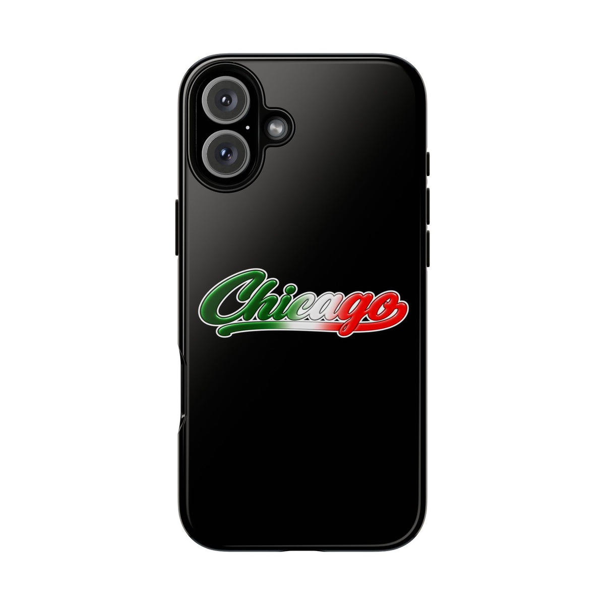 Chicago Black Phone Case, Tough Cases for iPhone, Gift for Italians, Stylish Phone Cover, Unique Phone Accessory