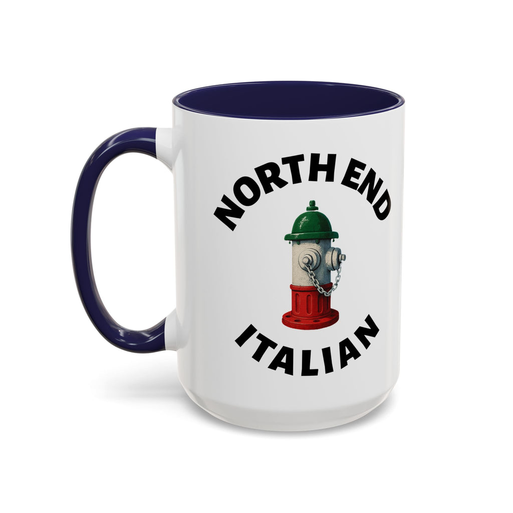 North End Coffee Mug with Fire Hydrant Design, Unique Gift for Italians, Fun Kitchen Decor