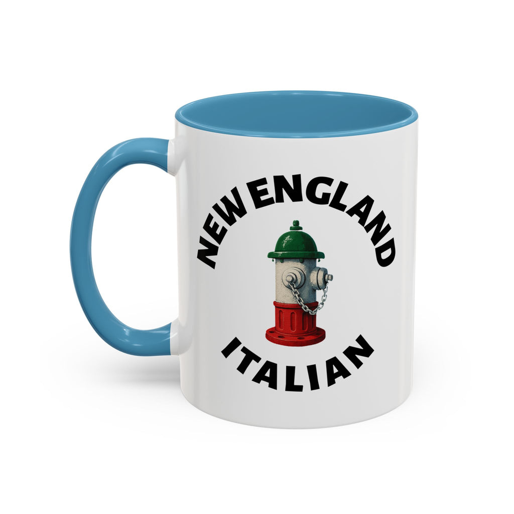 New England Coffee Mug with Fire Hydrant Design, Unique Gift for Italians, Fun Kitchen Decor