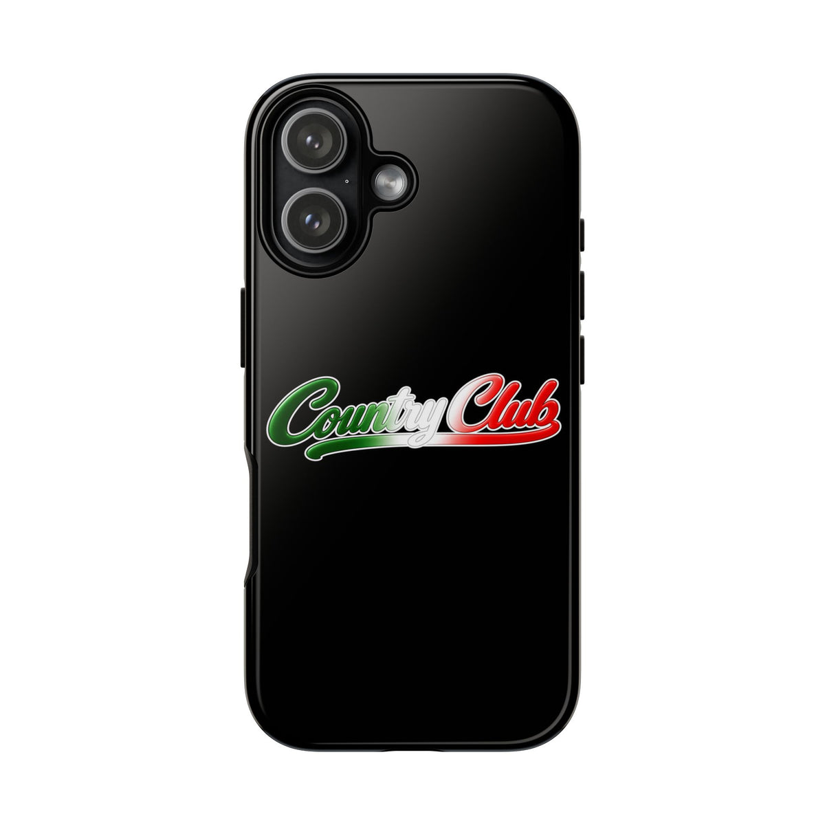 Country Club Black Phone Case, Tough Cases for iPhone, Gift for Italians, Stylish Phone Cover, Unique Phone Accessory
