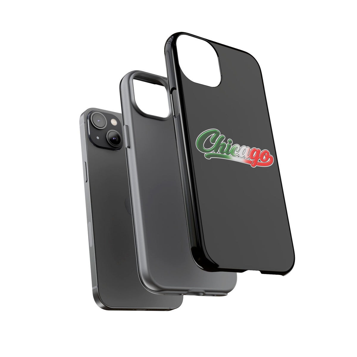 Chicago Black Phone Case, Tough Cases for iPhone, Gift for Italians, Stylish Phone Cover, Unique Phone Accessory