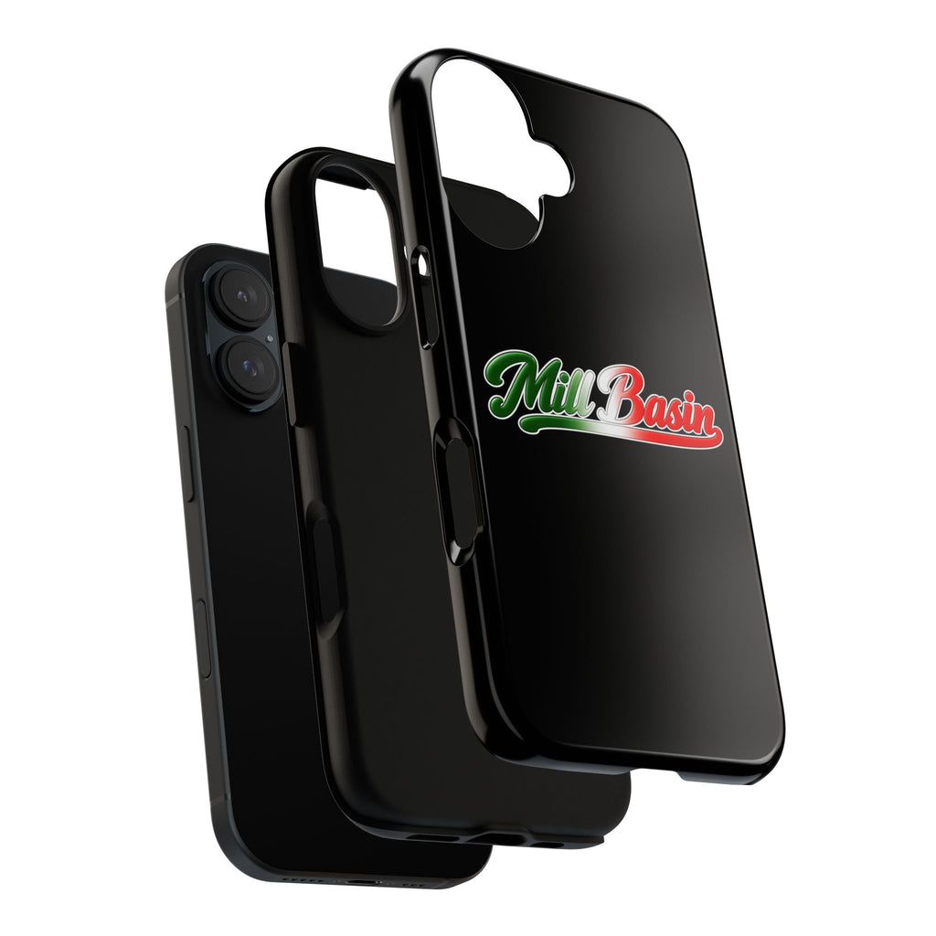 Mill Basin Black Phone Case, Tough Cases for iPhone, Gift for Italians, Stylish Phone Cover, Unique Phone Accessory