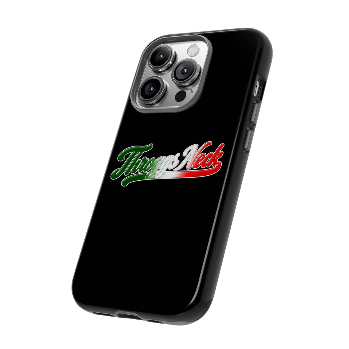 Throggs Neck Black Phone Case, Tough Cases for iPhone, Gift for Italians, Stylish Phone Cover, Unique Phone Accessory