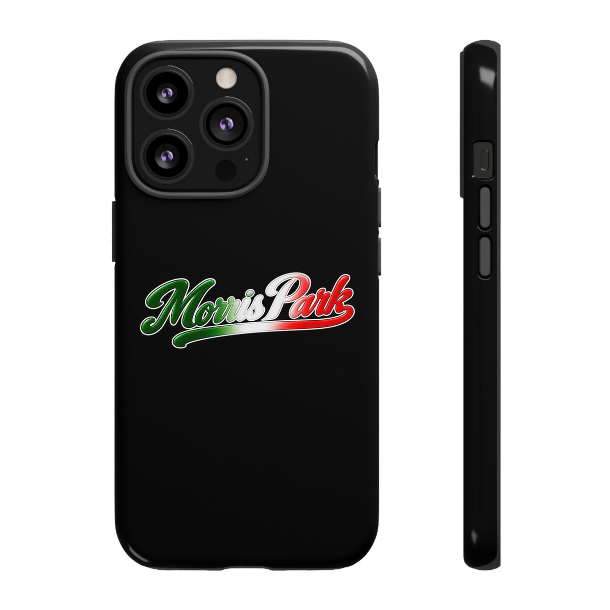 Morris Park Black Phone Case, Tough Cases for iPhone, Gift for Italians, Stylish Phone Cover, Unique Phone Accessory