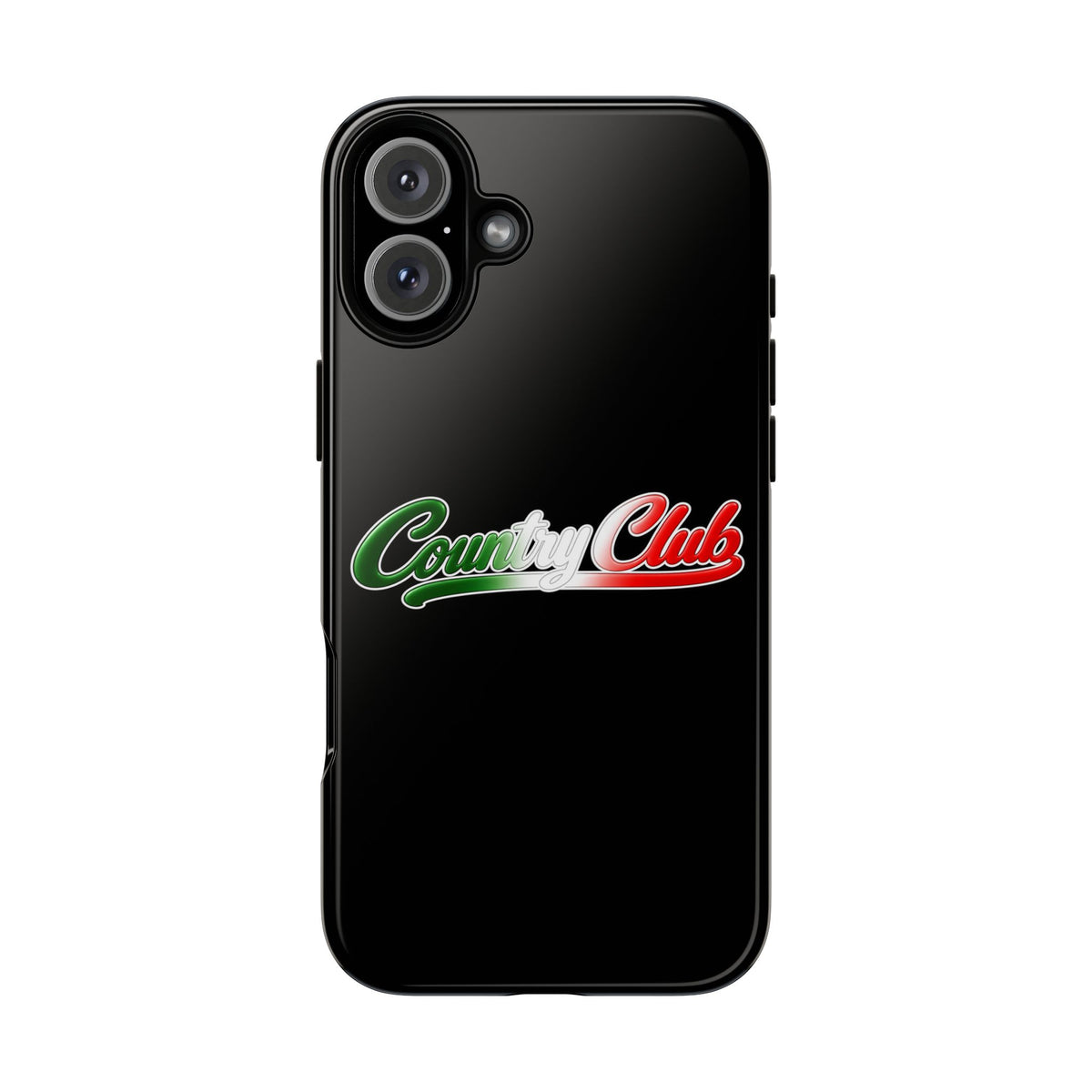 Country Club Black Phone Case, Tough Cases for iPhone, Gift for Italians, Stylish Phone Cover, Unique Phone Accessory