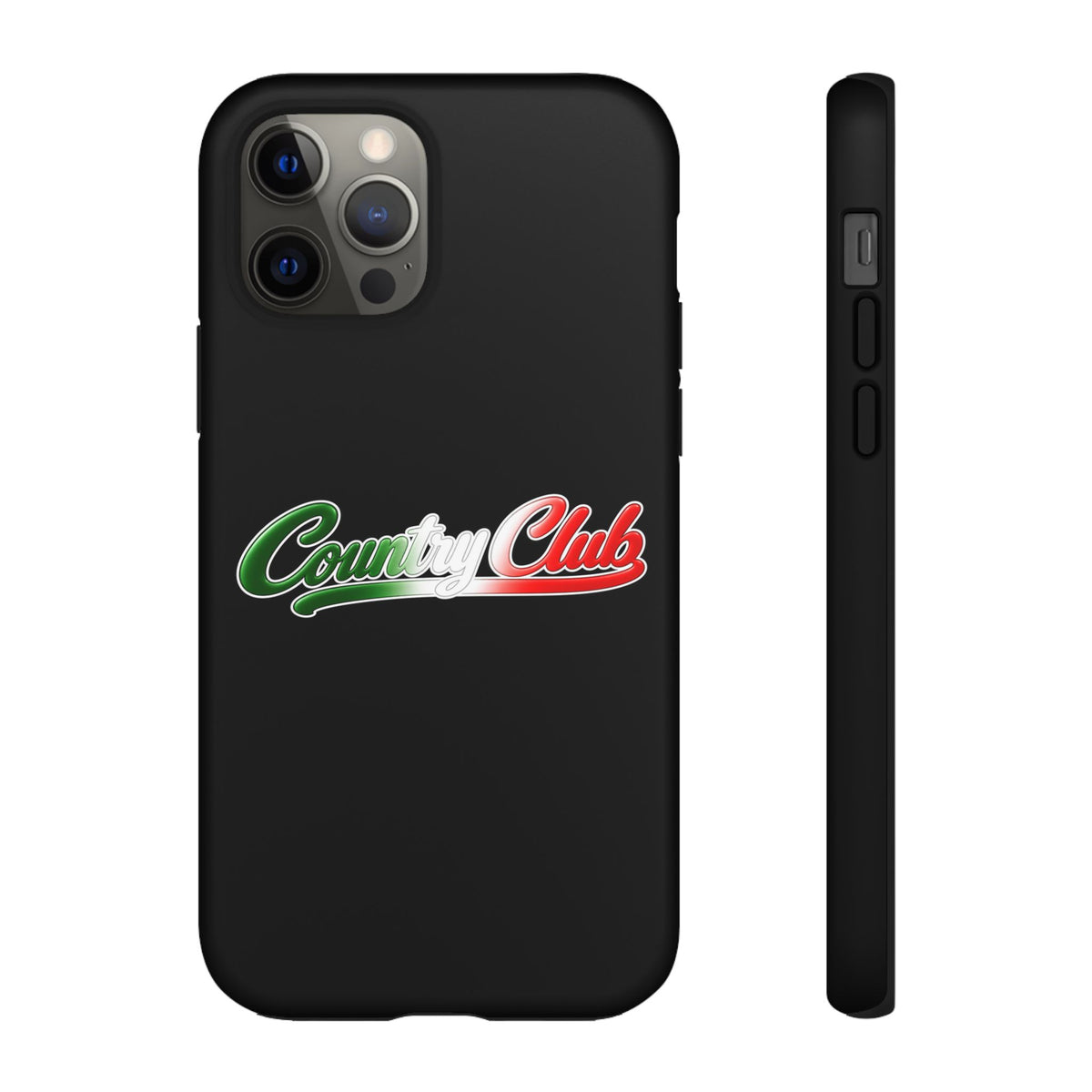 Country Club Black Phone Case, Tough Cases for iPhone, Gift for Italians, Stylish Phone Cover, Unique Phone Accessory