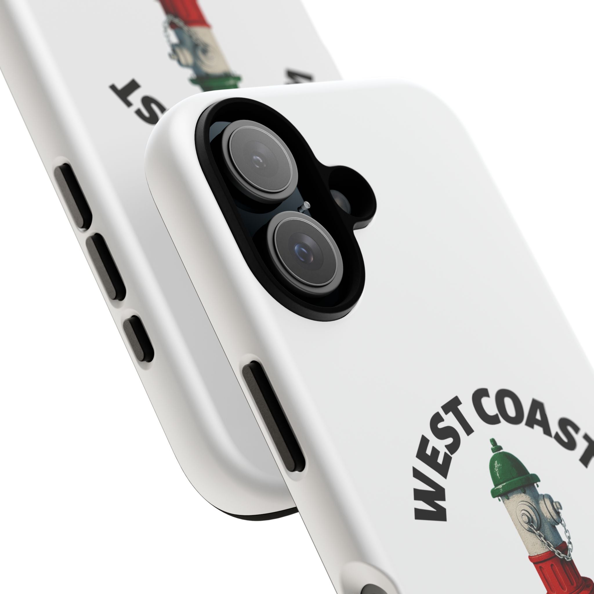 West Coast Italian White Phone Case, Urban Style Phone Cover, Tough Smartphone Case, Gift for Italian Heritage, Fun Streetwear Accessories