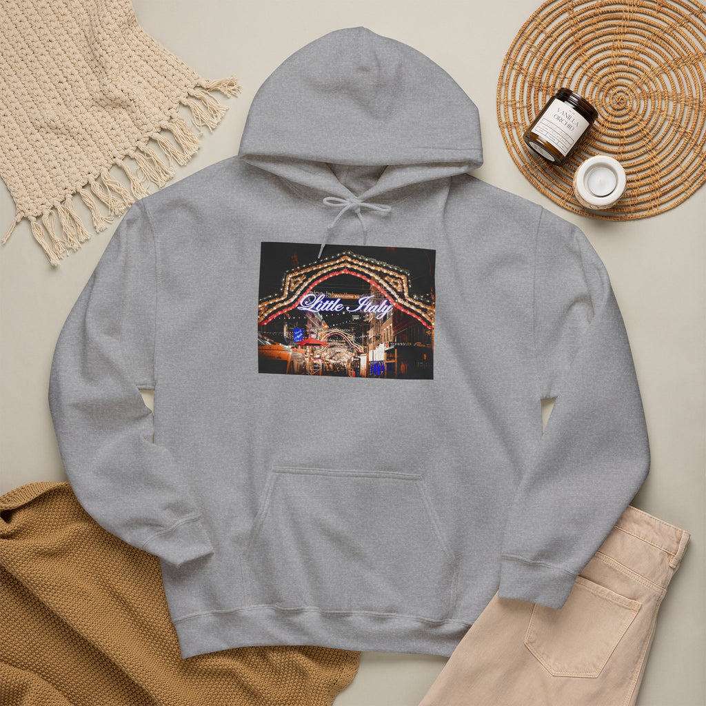 Little Italy Hoodie — Italian Flag Script Pullover