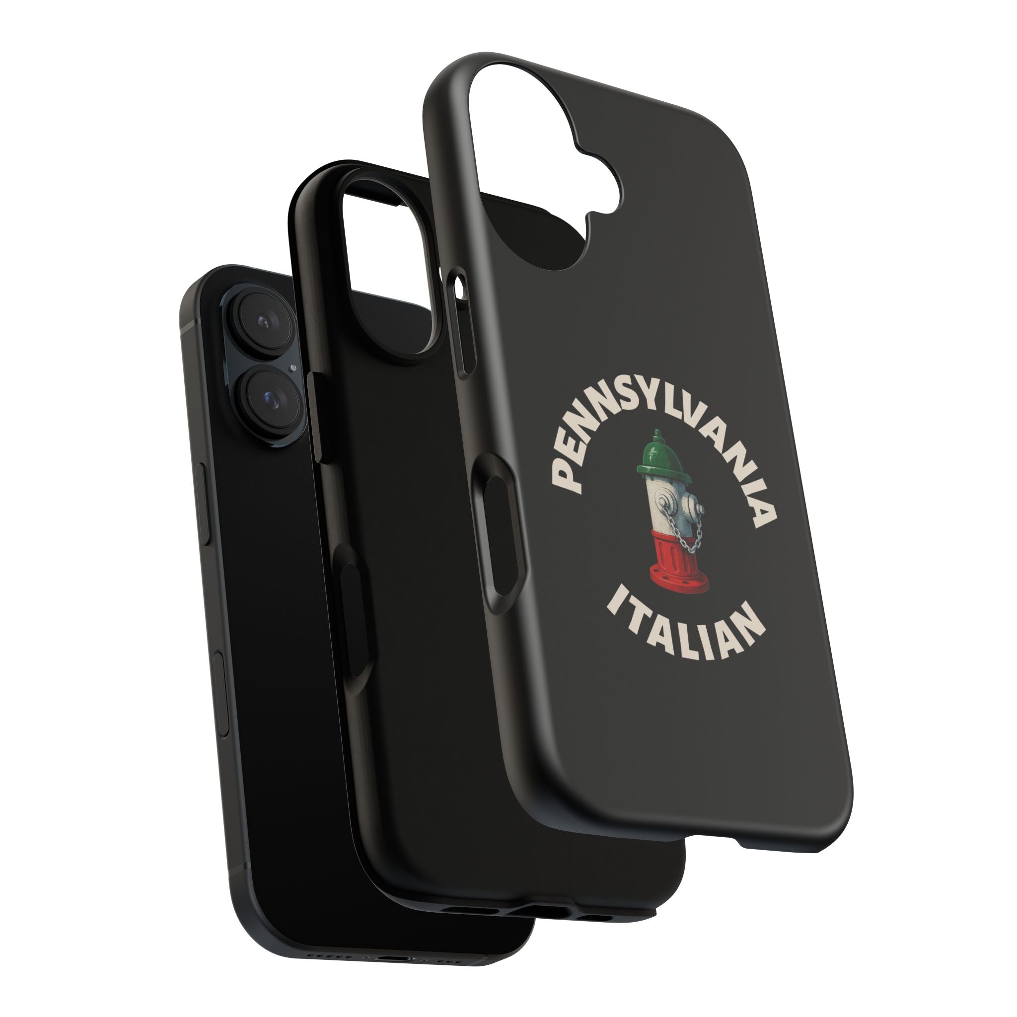 Pennsylvania Italian Black Phone Case, Tough Cases for iPhone, Gift for Italians, Stylish Phone Cover, Unique Phone Accessory