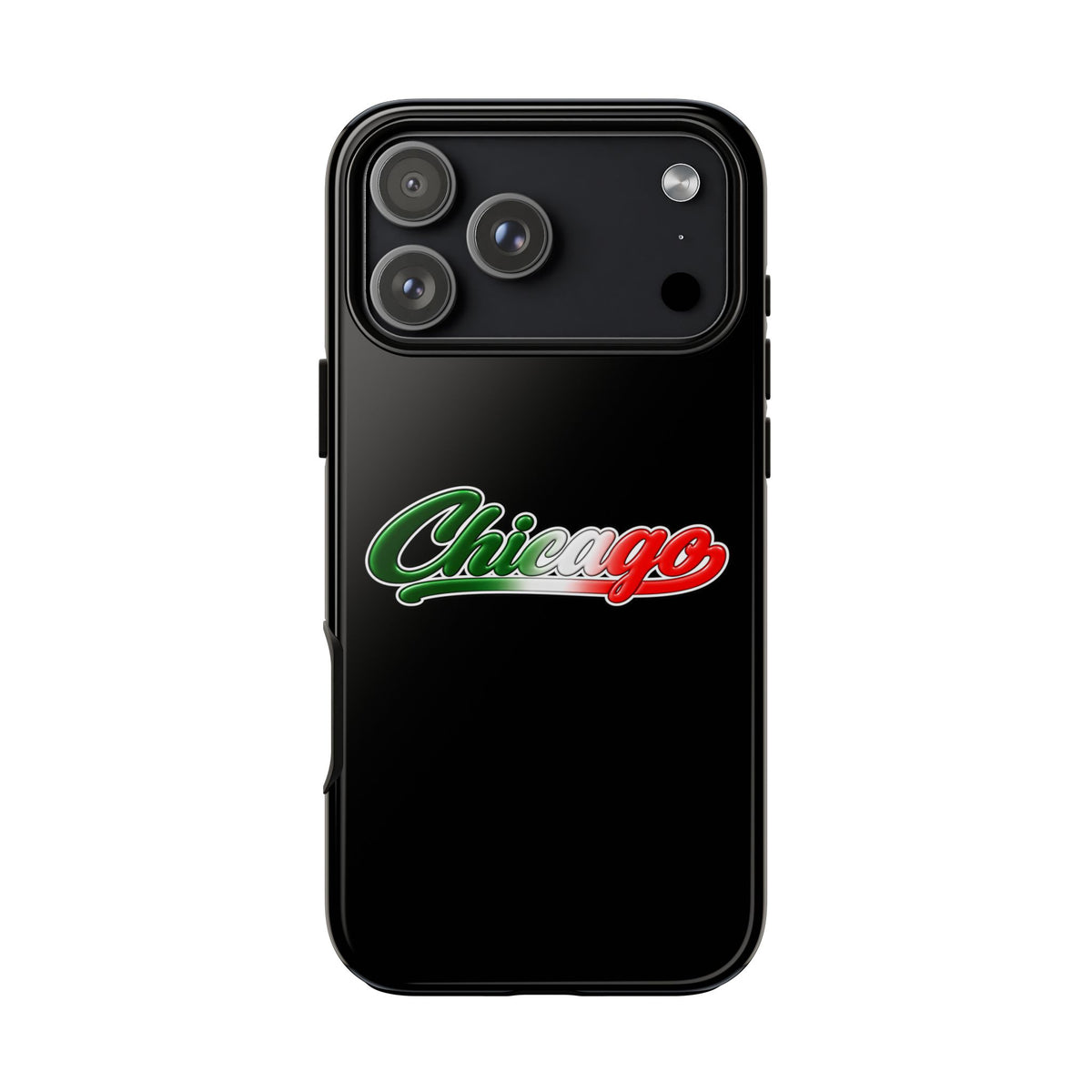 Chicago Black Phone Case, Tough Cases for iPhone, Gift for Italians, Stylish Phone Cover, Unique Phone Accessory