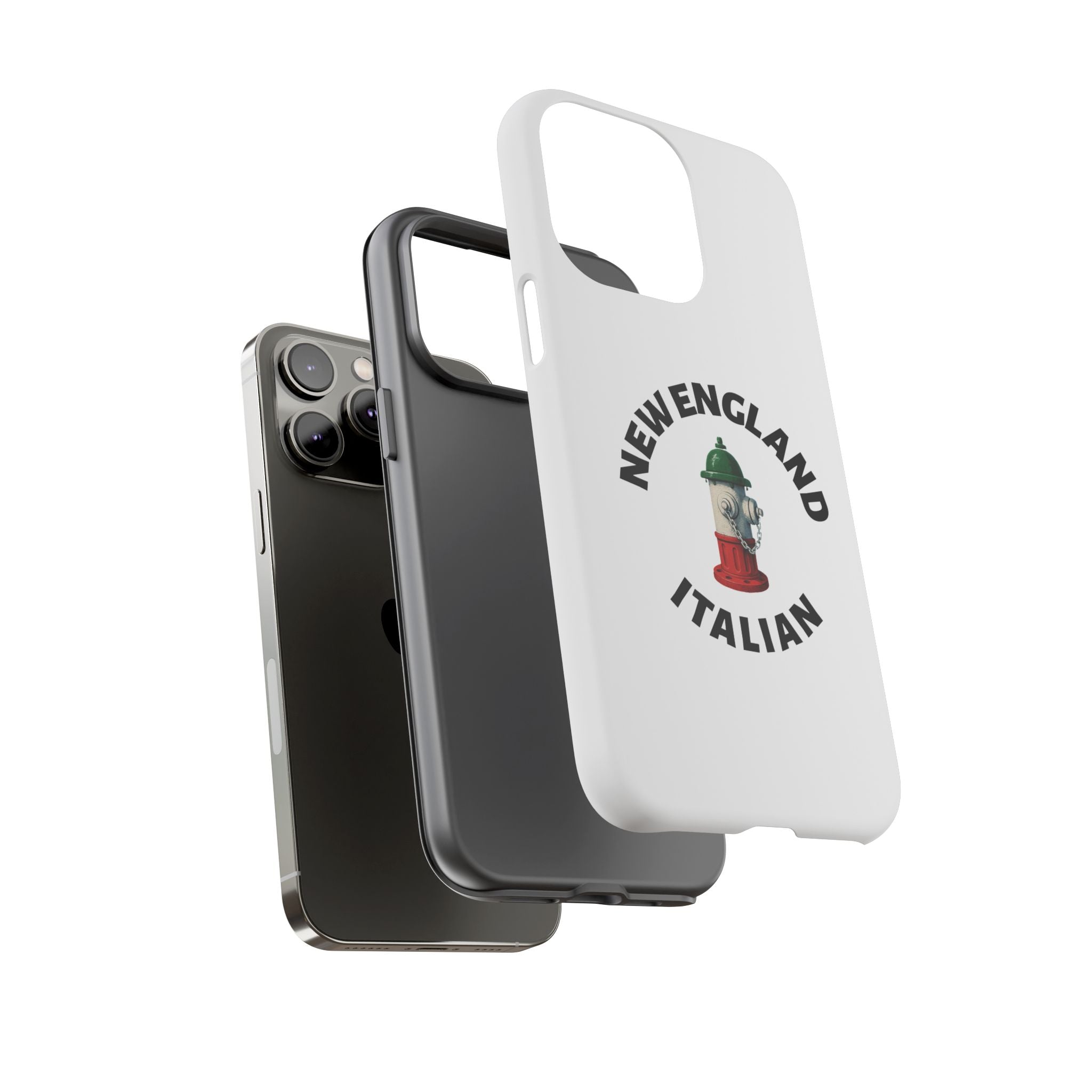 New England Italian White Phone Case, Urban Style Phone Cover, Tough Smartphone Case, Gift for Italian Heritage, Fun Streetwear Accessories