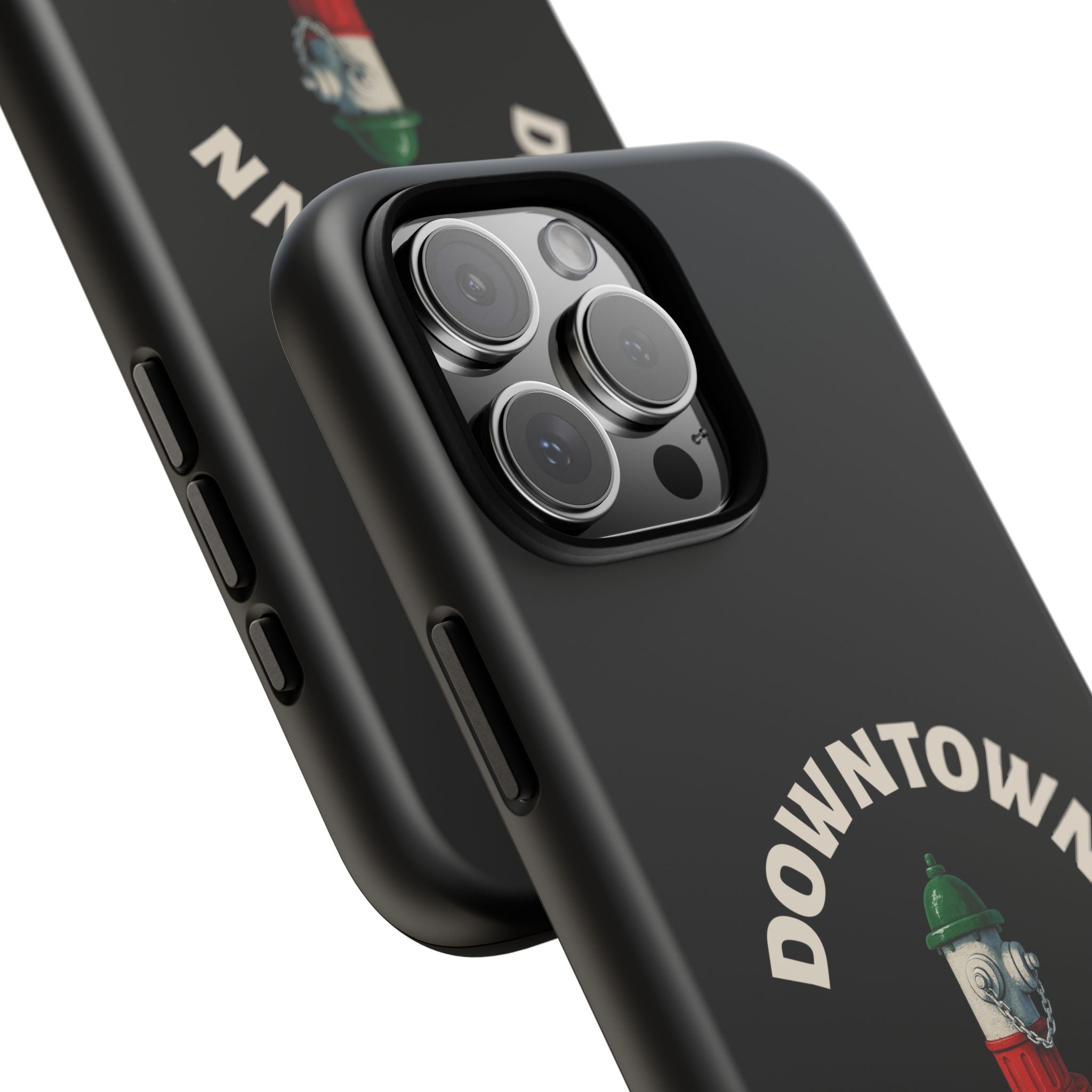 Downtown Brooklyn Black Phone Case, Tough Cases for iPhone, Gift for Italians, Stylish Phone Cover, Unique Phone Accessory