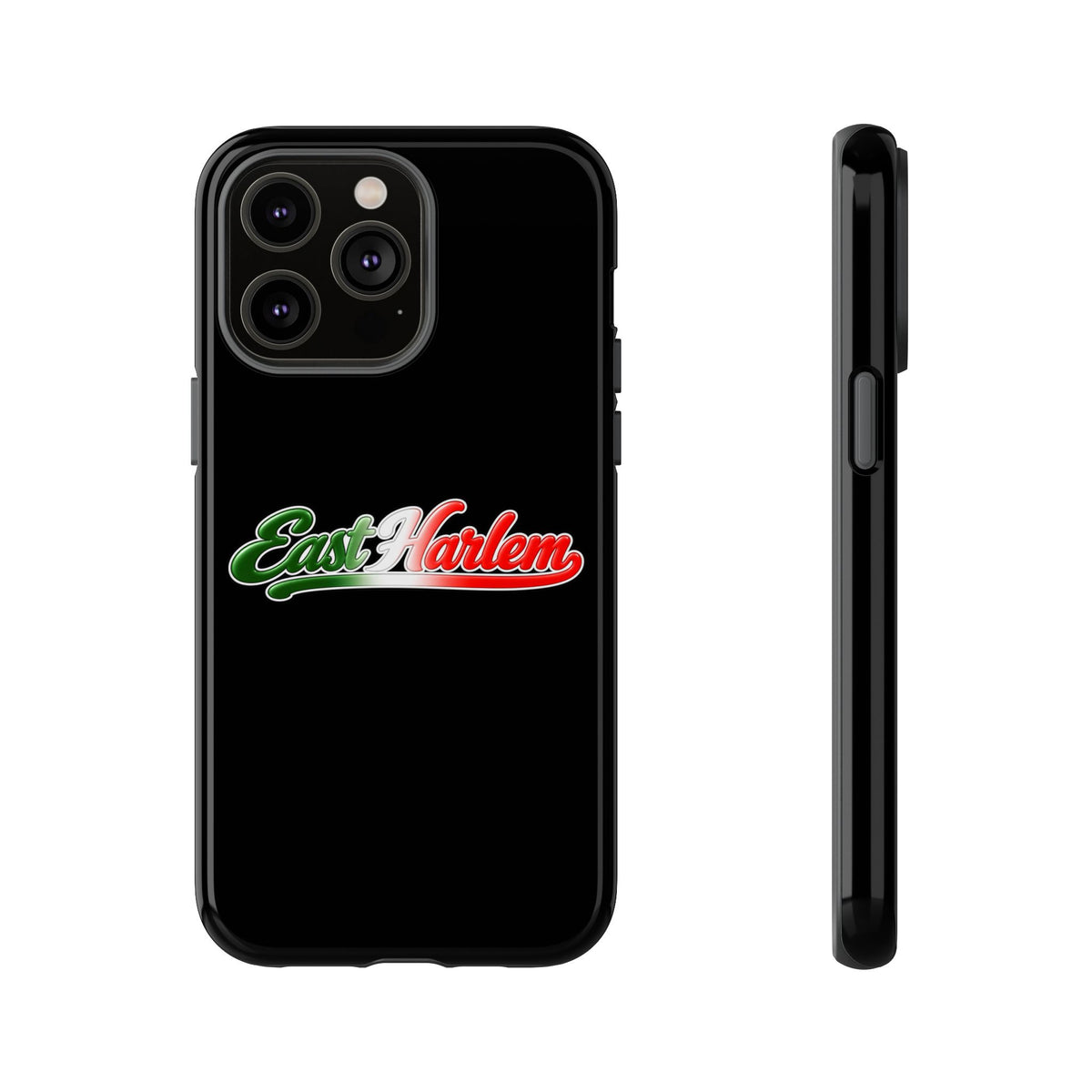 East Harlem Black Phone Case, Tough Cases for iPhone, Gift for Italians, Stylish Phone Cover, Unique Phone Accessory