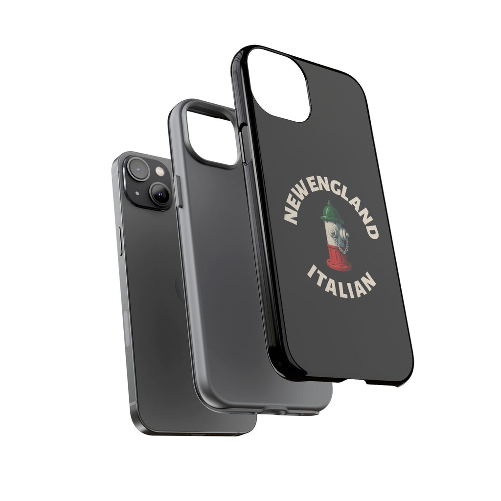 New England Italian Black Phone Case, Tough Cases for iPhone, Gift for Italians, Stylish Phone Cover, Unique Phone Accessory